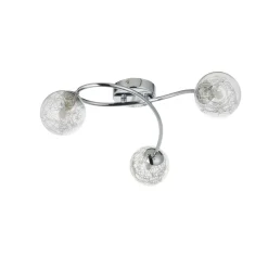 Jaymie 3 Light Chrome Semi-Flush Ceiling Light