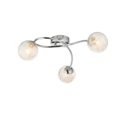 Jaymie 3 Light Chrome Semi-Flush Ceiling Light