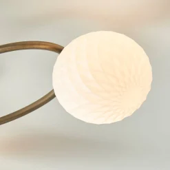 Jaymie 3-Light Antique Brass Semi-Flush Ceiling Light