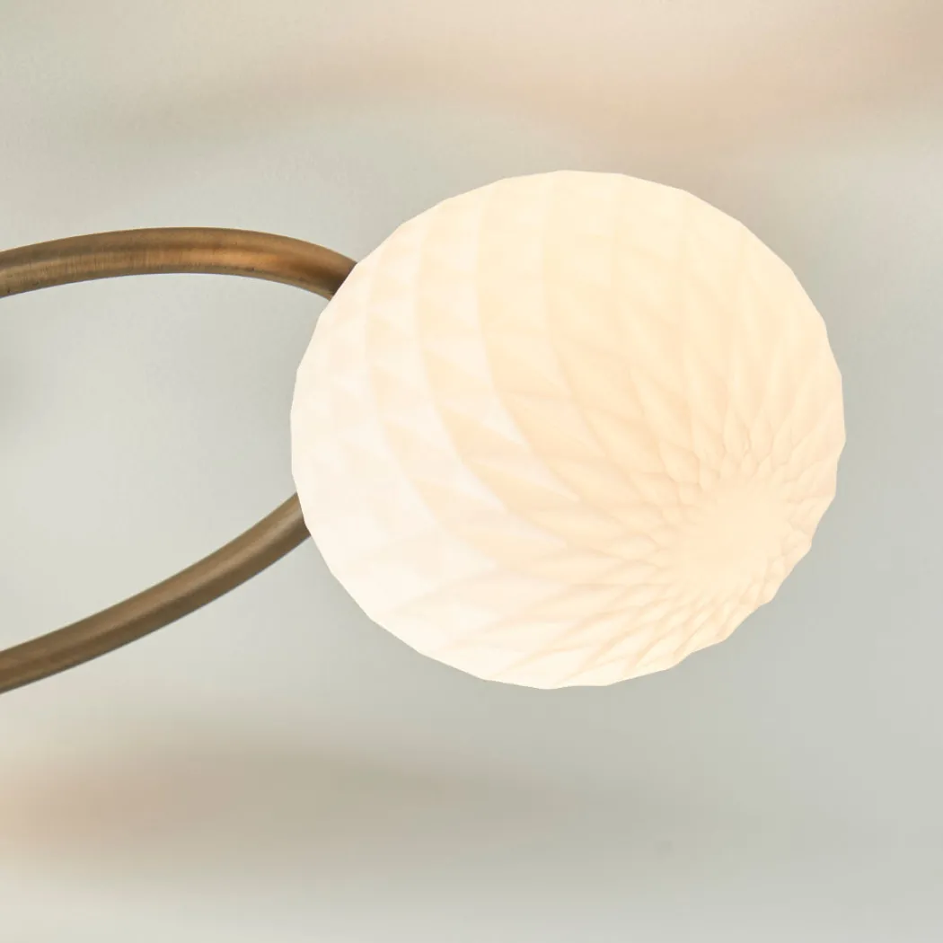Jaymie 3-Light Antique Brass Semi-Flush Ceiling Light