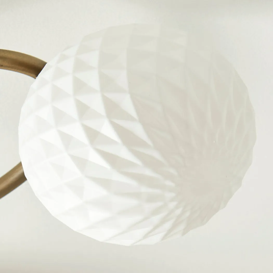 Jaymie 3-Light Antique Brass Semi-Flush Ceiling Light