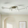 Jaymie 6-Light Antique Brass Semi-Flush Ceiling Light