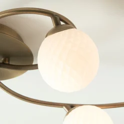 Jaymie 6-Light Antique Brass Semi-Flush Ceiling Light