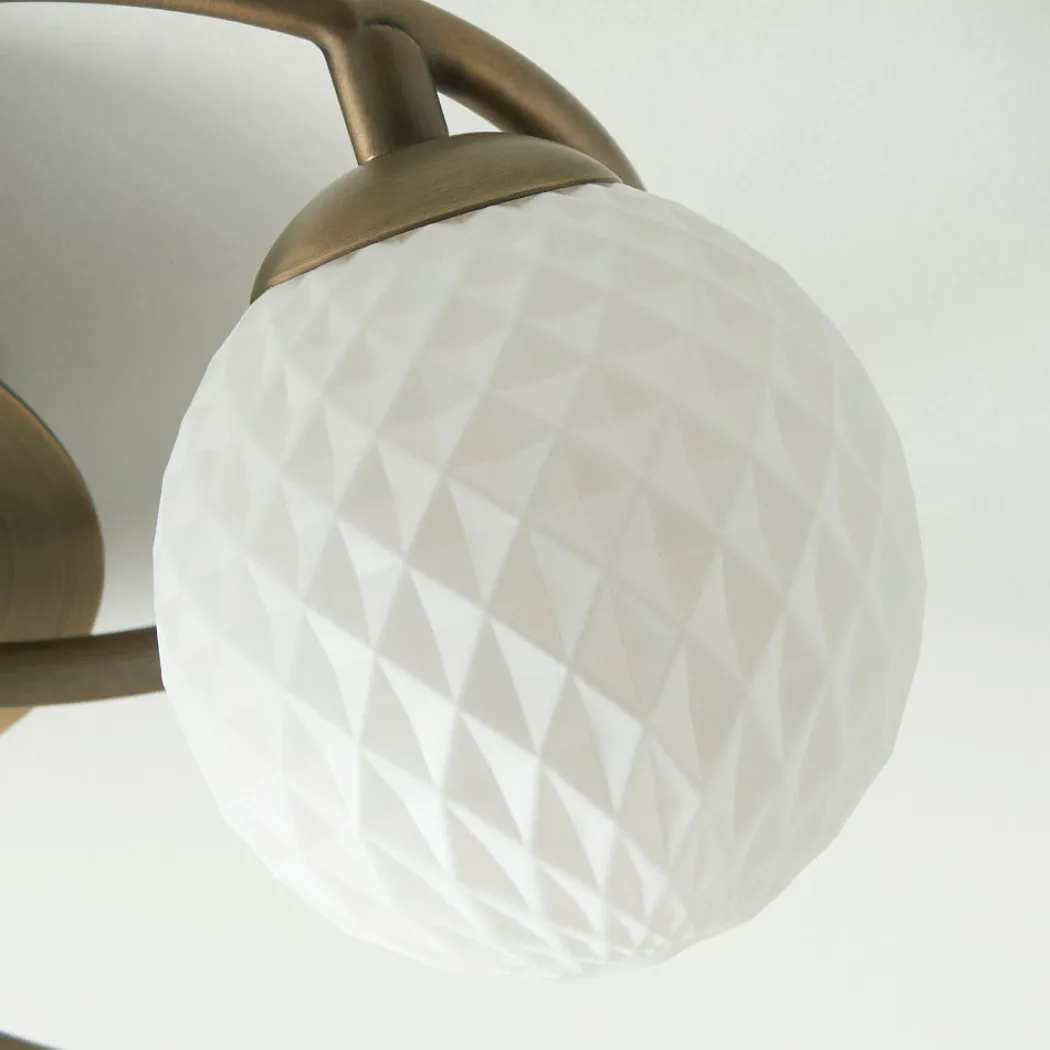 Jaymie 6-Light Antique Brass Semi-Flush Ceiling Light