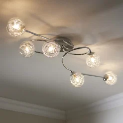 Jaymie 6-Light Chrome Semi-Flush Ceiling Light