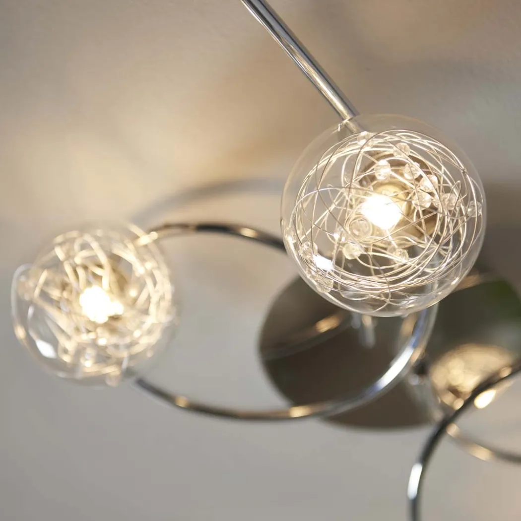 Jaymie 6-Light Chrome Semi-Flush Ceiling Light