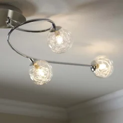 Jaymie 6-Light Chrome Semi-Flush Ceiling Light
