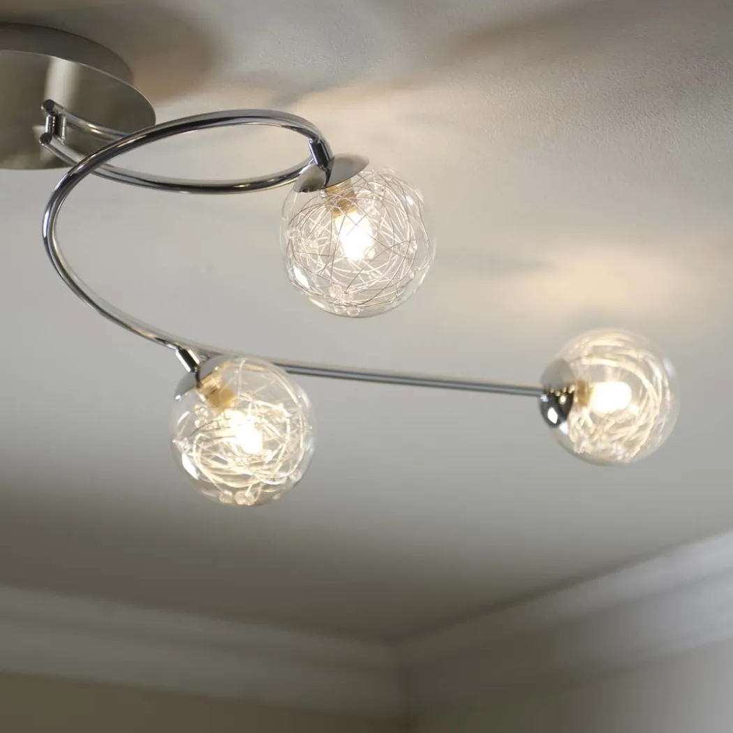 Jaymie 6-Light Chrome Semi-Flush Ceiling Light