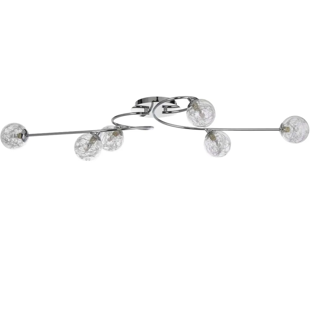 Jaymie 6-Light Chrome Semi-Flush Ceiling Light