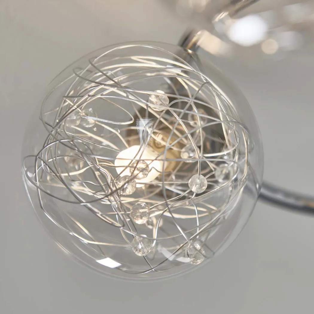 Jaymie 6-Light Chrome Semi-Flush Ceiling Light