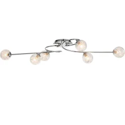 Jaymie 6-Light Chrome Semi-Flush Ceiling Light