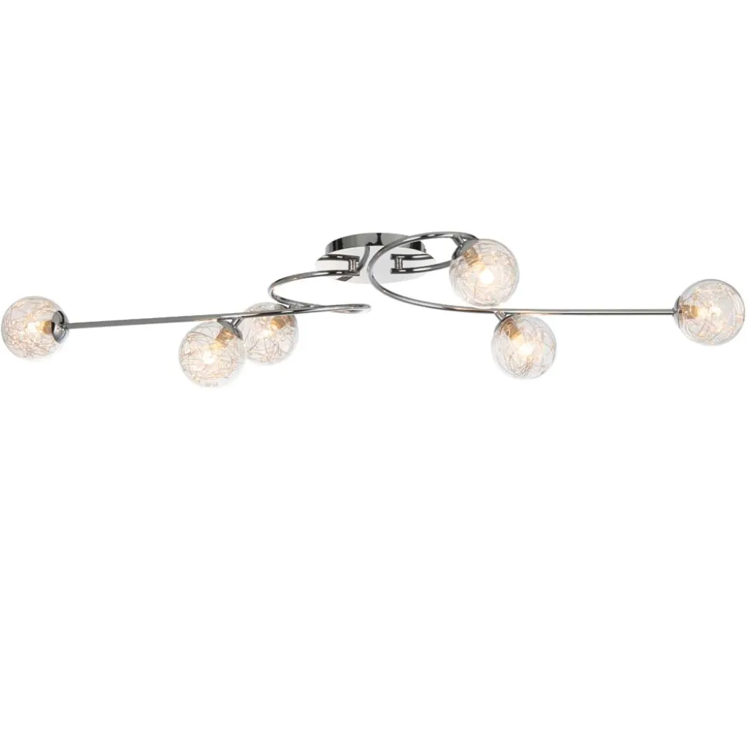 Jaymie 6-Light Chrome Semi-Flush Ceiling Light