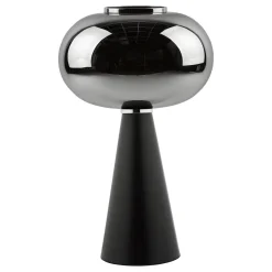 Jensen Black & Smoked Glass Table Lamp