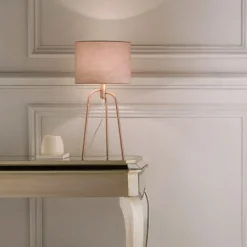 Jerry Antique Copper Tripod Table Lamp