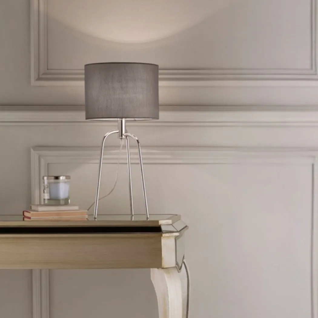 Jerry Polished Chrome Tripod Table Lamp