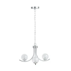 Jimena 3 Light Polished Chrome Pendant Ceiling Light