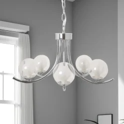 Jimena 5 Light Polished Chrome Pendant Ceiling Light