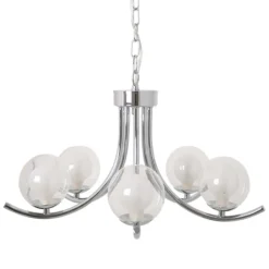 Jimena 5 Light Polished Chrome Pendant Ceiling Light