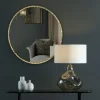 Jinelle 80cm Textured Gold-Framed Mirror