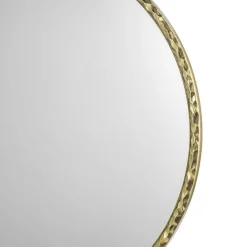 Jinelle 80cm Textured Gold-Framed Mirror