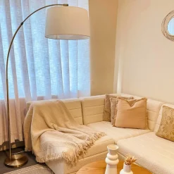 Jive Antique Brass Arc Floor Lamp