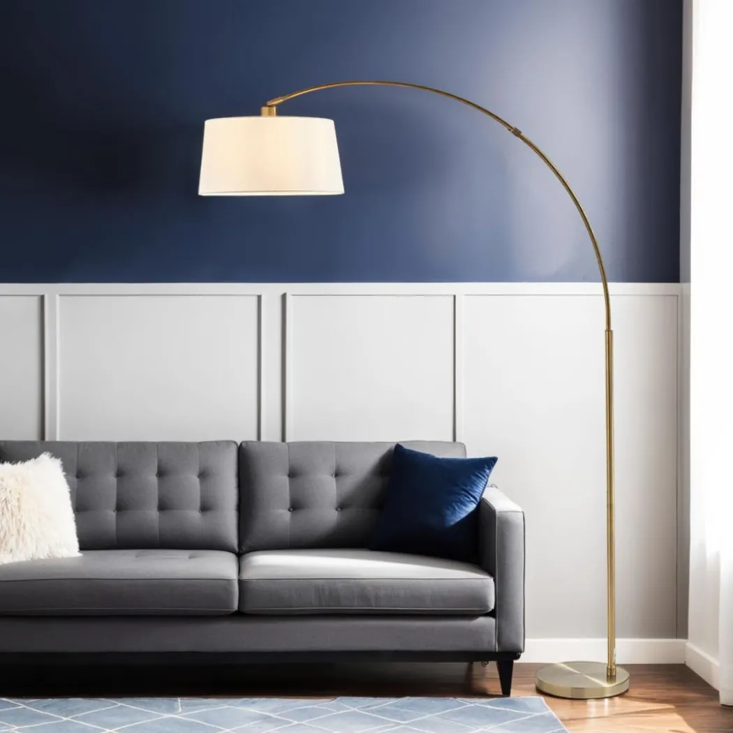 Jive Antique Brass Arc Floor Lamp
