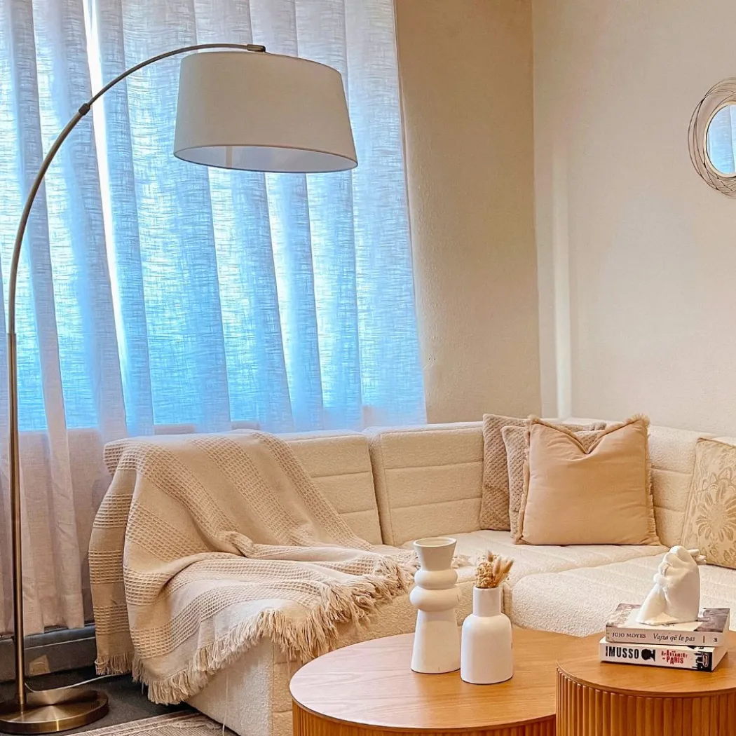 Jive Antique Brass Arc Floor Lamp