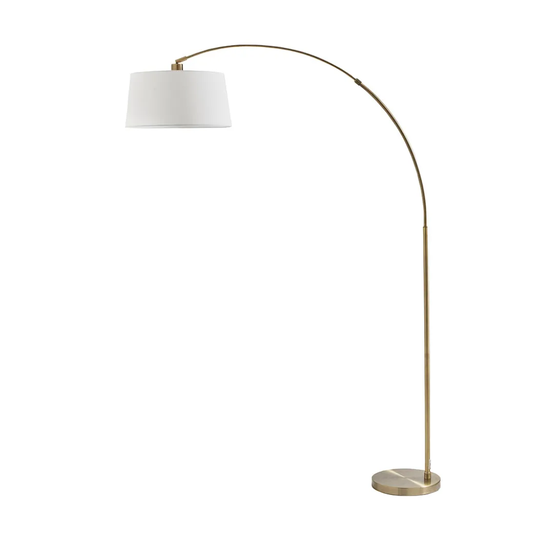 Jive Antique Brass Arc Floor Lamp