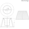 Junia Off White 30Cm Pleated Shade