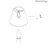Junia Off White Pleated Candle Shade