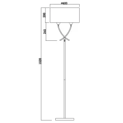 Justina Antique Brass Floor Lamp