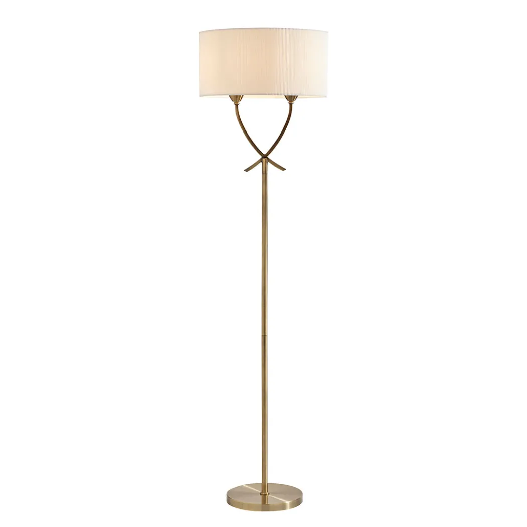 Justina Antique Brass Floor Lamp