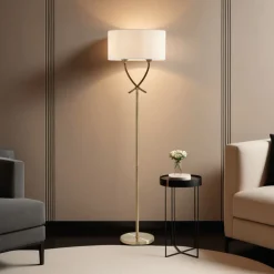 Justina Antique Brass Floor Lamp
