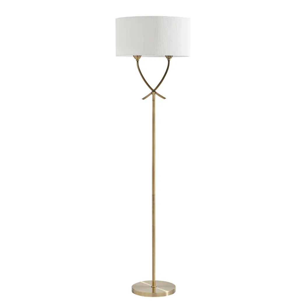 Justina Antique Brass Floor Lamp
