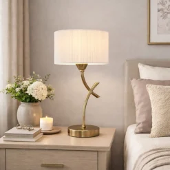 Justina Antique Brass Table Lamp