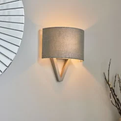 Kaden Grey Wood Wall Light