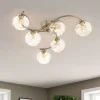 Kaitlin 6-Light Antique Brass Semi-Flush Ceiling Light