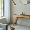 Karna Antique Brass Task Floor Lamp