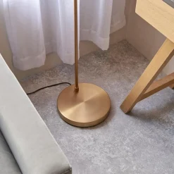 Karna Antique Brass Task Floor Lamp