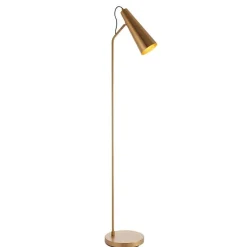 Karna Antique Brass Task Floor Lamp