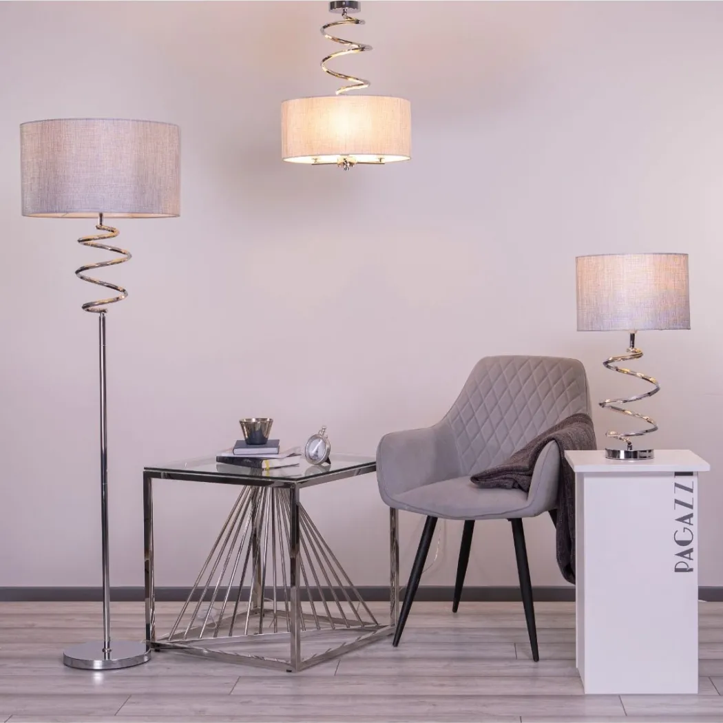Kasi 158cm Floor Lamp Polished Chrome