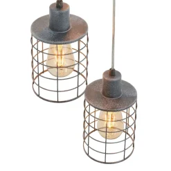 Keaton 3 Light Pendant Concrete Effect Ceiling Light