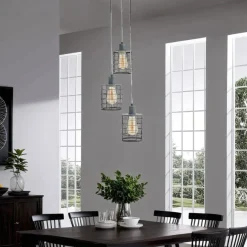 Keaton 3 Light Pendant Concrete Effect Ceiling Light