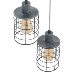Keaton 3 Light Pendant Concrete Effect Ceiling Light