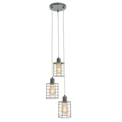 Keaton 3 Light Pendant Concrete Effect Ceiling Light