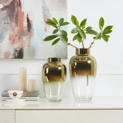 Kenyasi Gold Glass Large Vase