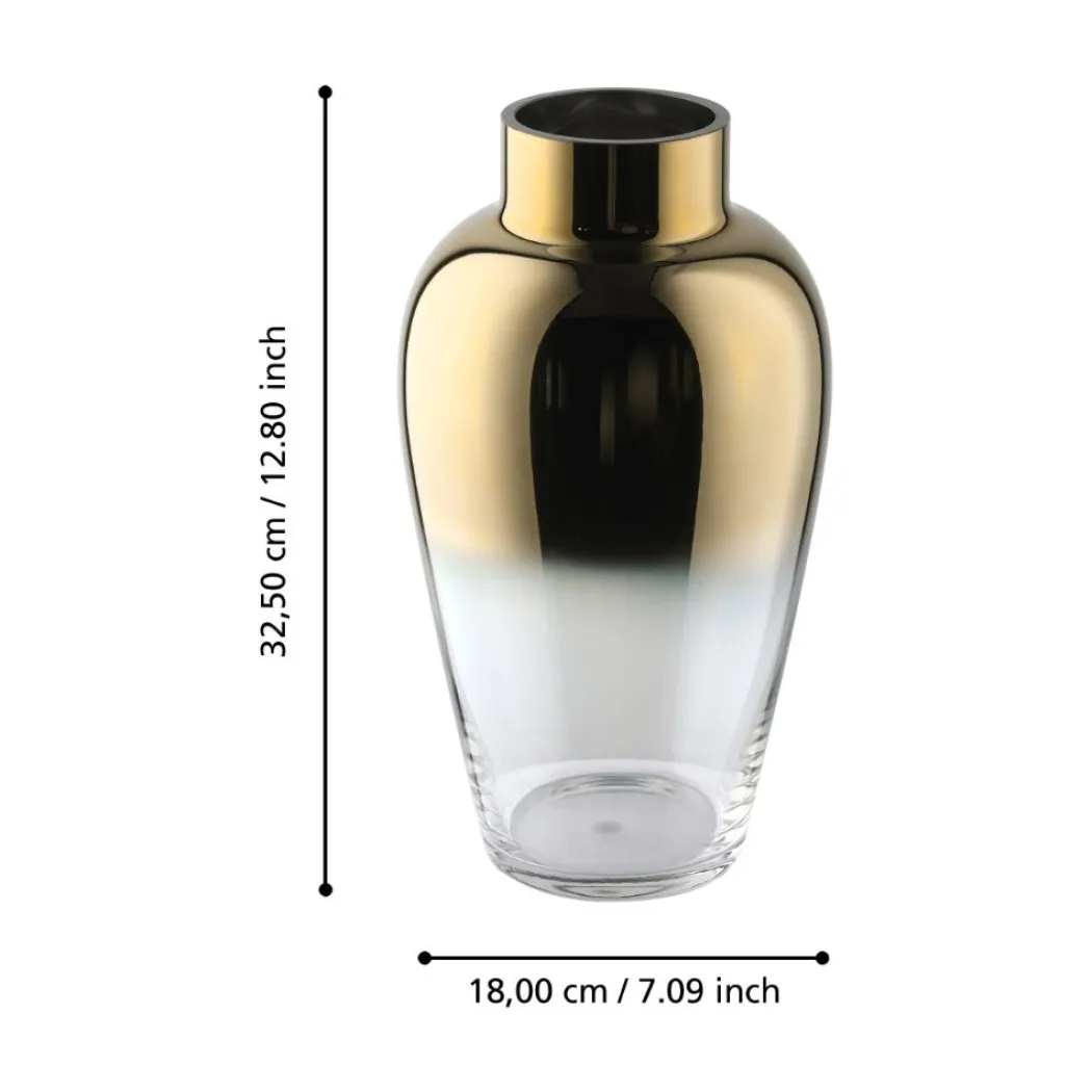 Kenyasi Gold Glass Large Vase