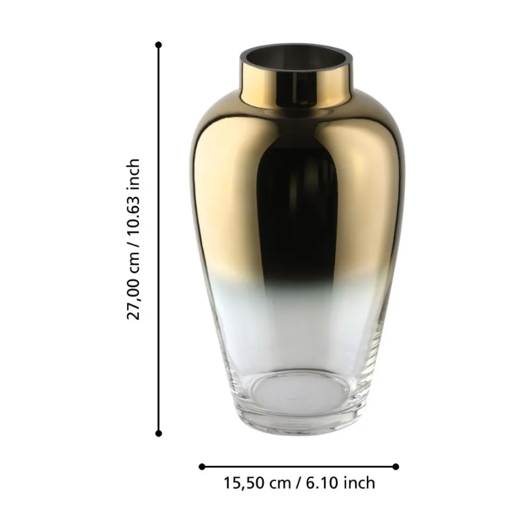 Kenyasi Gold Glass Vase