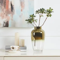 Kenyasi Gold Glass Vase