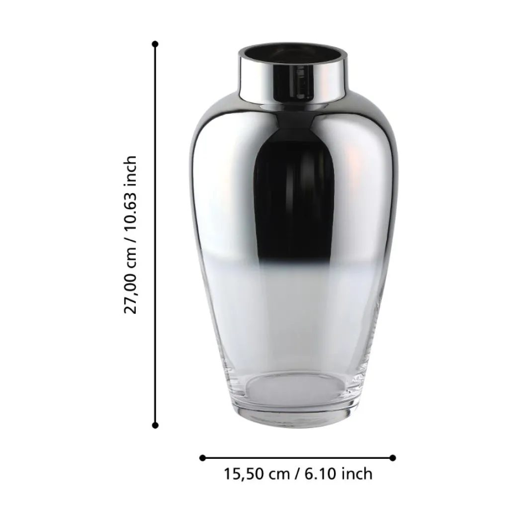 Kenyasi Silver Glass Vase